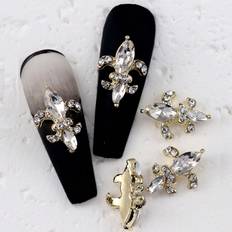 Nail Products Shein 10pcs/Set Trendy Luxury & Rhinestone Design Alloy Nail Art Decoration