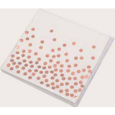 Rose Gold Paper Napkins Shein Disposable Napkins 25pcs With Rose Gold Polka Dots