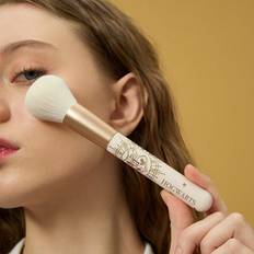 Makeup Shein Letter Printed Peach Color Foundation Brush