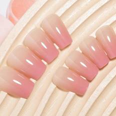 Shein Get Your Elegant Nails With Ombre Ballerina Acrylic Nails 24Piece Soft Gel Press Nails Kit