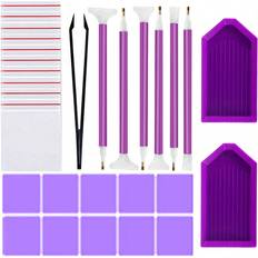 Purple Diamond Paintings Shein 5D Diamond Painting Purple Set