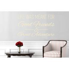 MDF Wall Decor East Urban Home Life Good Friends Adventure Sticker Wall Decor