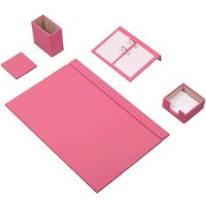 Pink Desktop Organizers Ebern Designs Michelet Faux Leather Desk Organiser Set