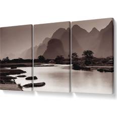 Union Rustic Mountain Paradise - 3 Piece Graphic Framed Art