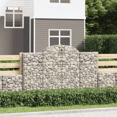Garden & Outdoor Environment vidaXL 120/140 cm/ 5 pcs Arched Gabion Basket Stone Basket Gabion Retaining