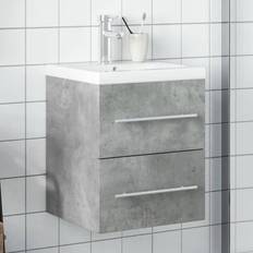 Arredamenti Bagno vidaXL Mobile da Bagno con Lavabo Integrato Grigio Cemento