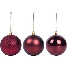 Red Christmas Tree Ornaments Shatchi 15cm/3Pcs Baubles Shatterproof Christmas Tree Ornament