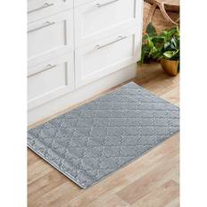 80.0 cm Entrance Mats Serdim Rugs Ivy Washable Trellis Anti Silver cm