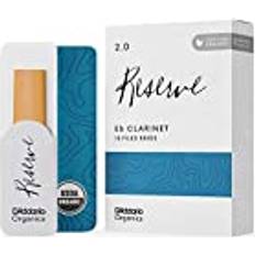Transparent Munstycken till blåsinstrument Rico Daddario Organic Reserve Eb Clarinet Reeds 2 10 Pack