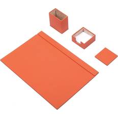 Orange Desktop Organizers Ebern Designs Michol Faux Leather Desk Organiser Set