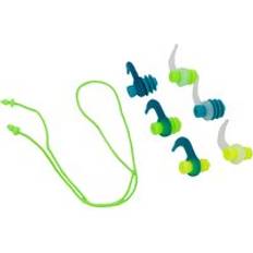 NABAIJI Set Of Swimming Earplugs Silicone Cone Shape Sizes Fluo Green