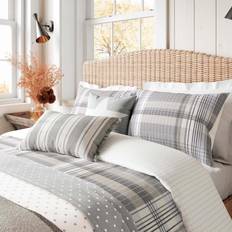 Helena Springfield 'Brushed Check' Cotton Duvet Cover Grey