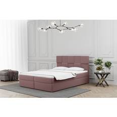 160cm - 220cm Letti Continentali Jolie 160 x 220 cm Boxspringbett - Matt Velvet Altrosa Letto Continentale