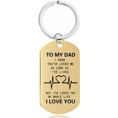 Wallets & Key Holders J&Y To My Dad Metal Keyring - Gold