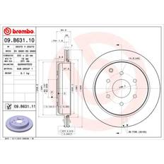 Frenados por Fricción Brembo Coated Disc Line 09.B631.11 20mm 6 Ventilación Interna Revestido