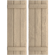 Windows Ekena Millwork 16 W H Rustic Three PVC Window Shutter