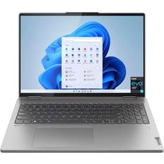 Lenovo ENOVO Yoga 7i 2-in-1 Laptop 16'' 2.5K Touchscreen12th Core i7-1260P Iris Xe Graphics 16GB RAM 1TB SSD WI-FI 6E Thunderbolt 4 Backlit KB w/ FP Windows 11 RATZK 32GB USB, Arctic Grey, (82QG)