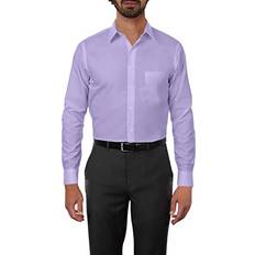 Purple Shirts Van Heusen Men's Dress Shirt Regular Fit Poplin Solid, Lavender, 16" Neck 32"-33" Sleeve