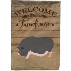 Carolines Treasures Pig Welcome Flag 12x15"