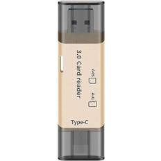 Memory Card Readers HKHBJS 2-in-1 Usb3.0 Type-c Card Reader Sd Card Tf Card Dual-head Multi-function Mobile Phone Card