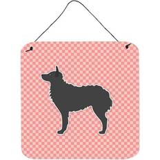ComfortCreator Croatian Sheepdog Checkerboard Pink Wall Decor