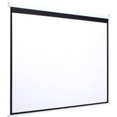 72" Manual Wall/Ceiling Mounted Projector Screen White Size