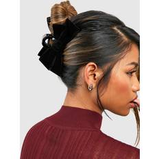 Hair Products boohoo Womens Bow Claw Clip Black