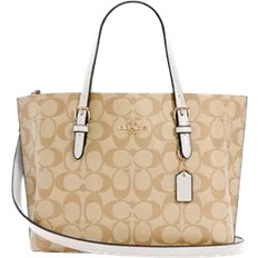 Coach Mollie Tote Bag 25 In Signature Canvas - Gold/Light Khaki Chalk