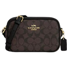 Coach Mini Jamie Camera Bag In Signature Canvas - Gold/Brown Black