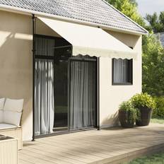 Steel Patio Awnings vidaXL Retractable Awning Cream 200x150 cm Fabric and Steel