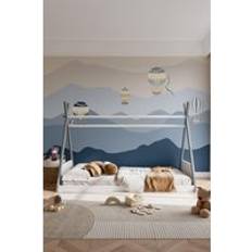 Living and Home Montessori Children's Floor Bed with White Headboard