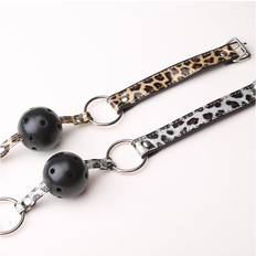 Gags House Of Glass Gold Animal Print Ball Gag