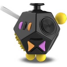 C1 EDC Hand For Autism ADHD Anxiety Relief Focus Kids 12 Sides Anti-Stress Magic Stress Fidget Cube Toys