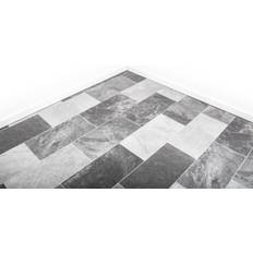 Plastic Flooring on sale Grandismo Storm Tile Vinyl, 4m x 4m Width Tile Effect Vinyl Flooring Lino Roll 2m & 4m Width