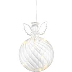 Sirius Wave Angel Ball White/Clear Julepynt 25cm