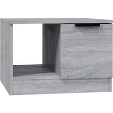 Kvadratiska - Utdragbara lådor Soffbord vidaXL Engineered Wood Grey Sonoma Soffbord 50x50cm