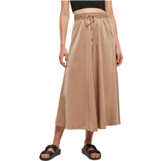 3XL - Midiröcke Urban Classics Ladies Satin Midi Skirt - Softtaupe