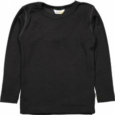 Schwarz Basisschicht Joha Kid's Wool Silk Blouse - Black (13982-195-111)