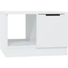 vidaXL Engineered Wood High Gloss White Soffbord 50x50cm