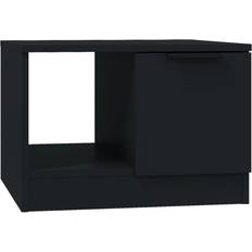 vidaXL Engineered Wood Black Soffbord 50x50cm