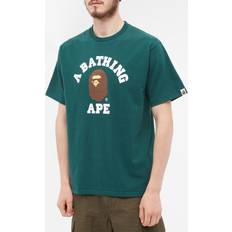 Bape T-shirts Bape Bathing Ape Men's Classic College T-Shirt Green