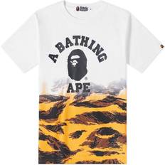 Tie Dye T-shirts Bape Bathing Ape Men's Tiger Camo Gradation College T-Shirt Orange