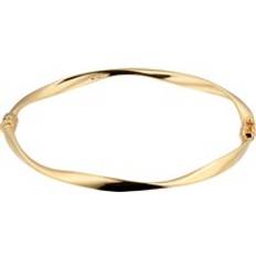 Goldsmiths 9ct Yellow Wave Bangle