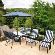 Primrose 6 Parasol Patio Dining Set