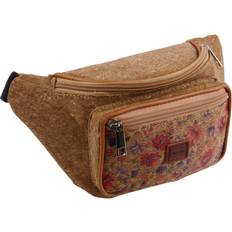 Multicoloured - Unisex Bum Bags LORENZ Little Flowers Unisex Cork Waist Bag/Bumbag with Floral Design Multicoloured