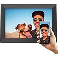 Digital Photo Frames JacCos pekskärm, smart bildram 10,1 tum, skicka bilder Micro svart