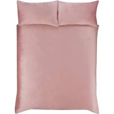 Sleepdown Luxury Super Soft Easy Plain Care Duvet Cover Pink (200x135cm)