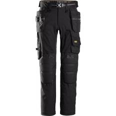 Svarte Arbeidsklær & Utstyr Snickers Workwear 6590 Capsulized Kneepads Holster Pockets Stretch Trousers