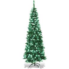 With Lighting Christmas Trees Shatchi 6Ft/1.8M Lit Slim Christmas Tree