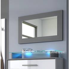 Grey Wall Mirrors Furneo 70x40cm Modern Wall Mirror